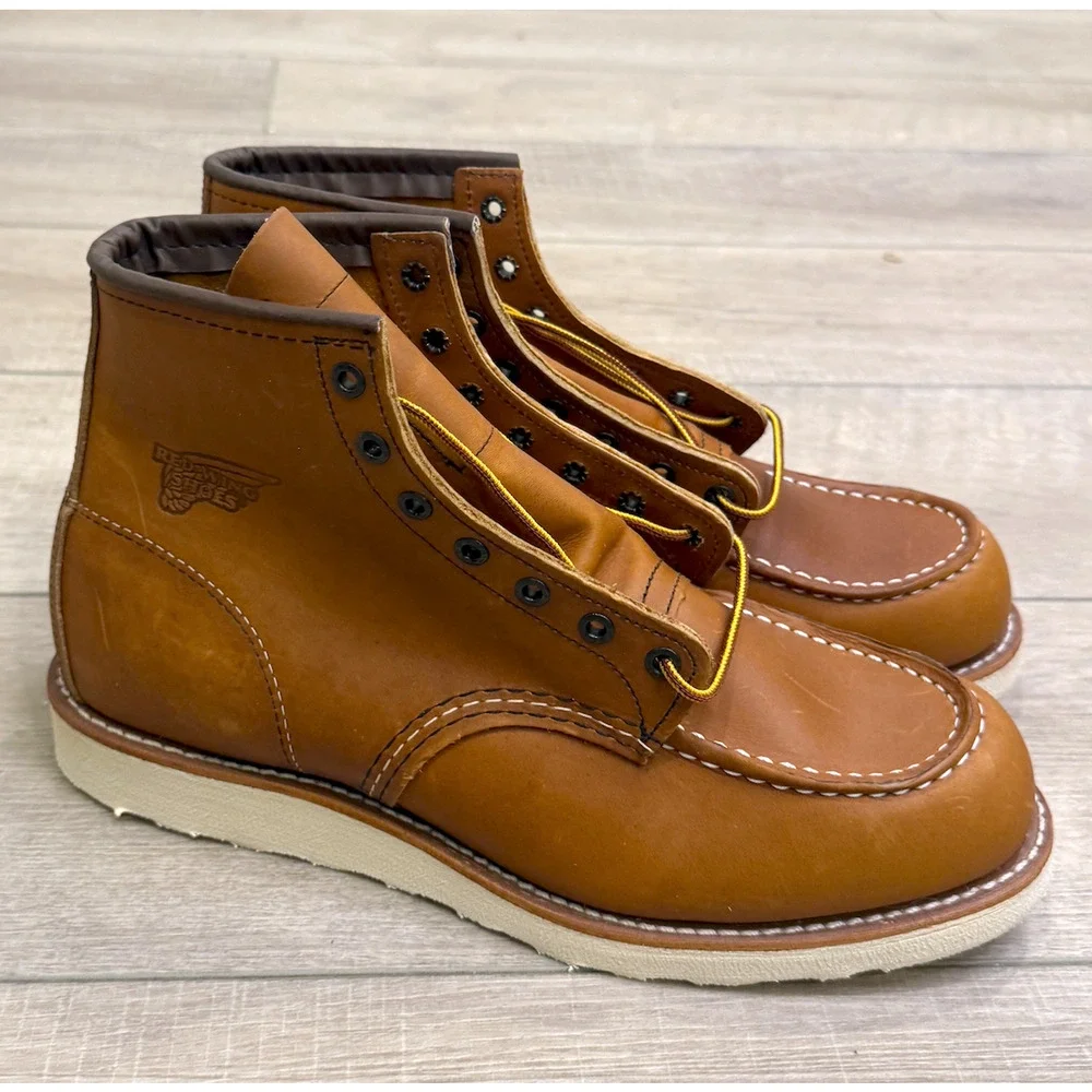 NEW RED WING 10875 TRACTION TRED MOC TOE 6-INCH SOFT TOE BOOTS SZ 10.5 D